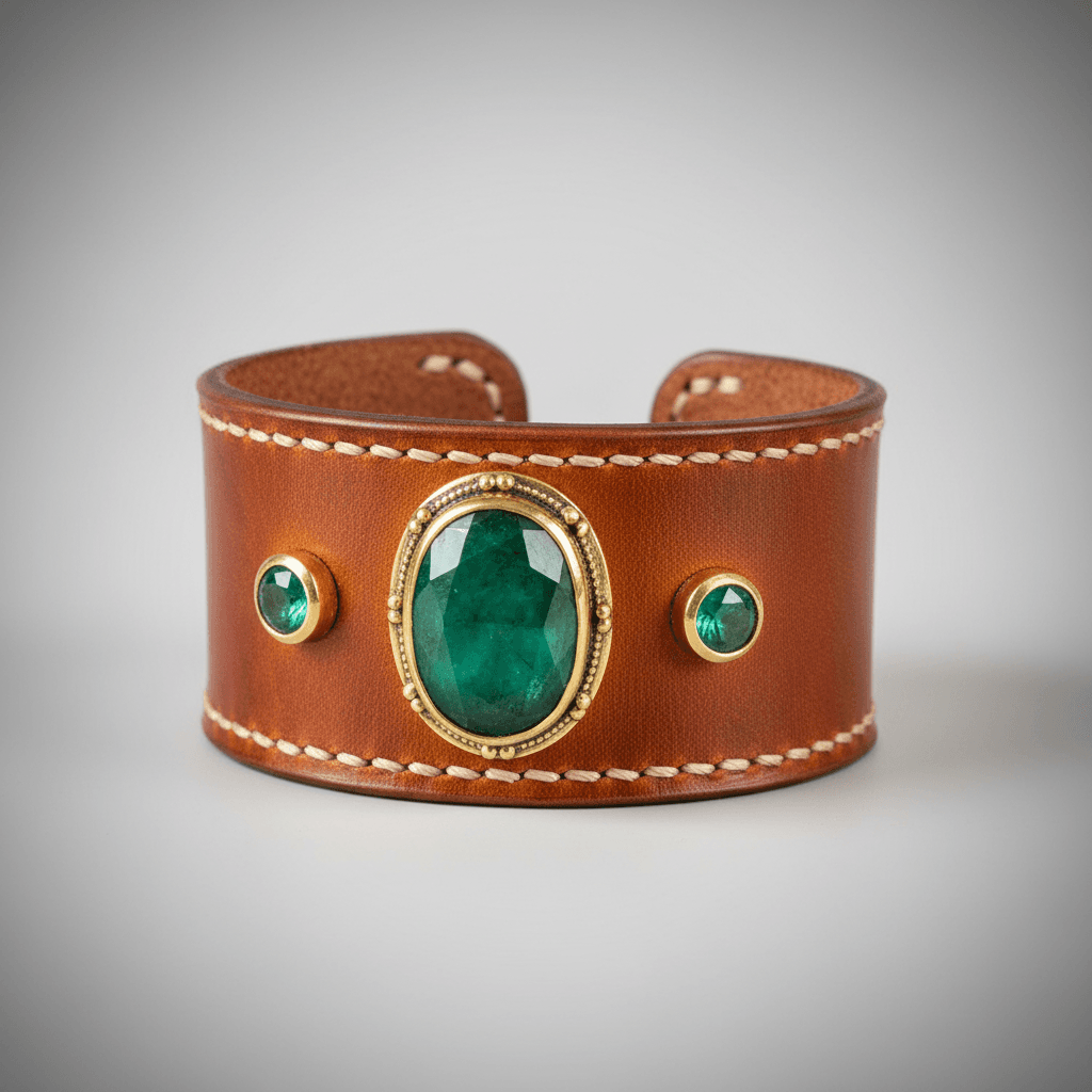 Bracelet émeraude artisanal français