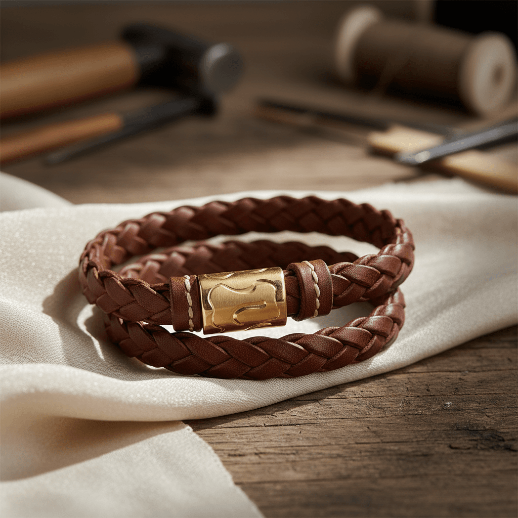 Savoir-faire traditionnel bracelet cuir